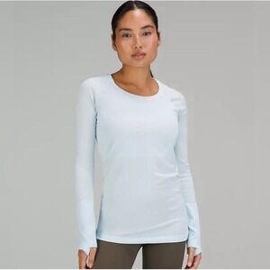 lululemon athletica Light Blue Long Sleeve Tee